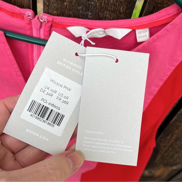 Boden Helena Chino Color Block Dress NWT Sz 6R - Picture 5 of 12